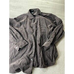 Brandini Button Up Shirt Mens Large Purple Button Up Long Sleeve